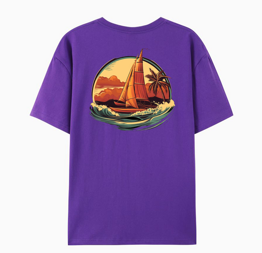 T-shirt polynésien surfwear - Tapati Va'a - 100% Coton -Chillmood