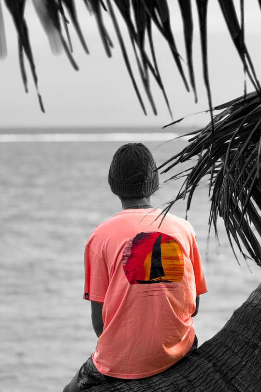 T-Shirt  - MARUĀPŌ - couleur Peach - DYNASTY TAHITI