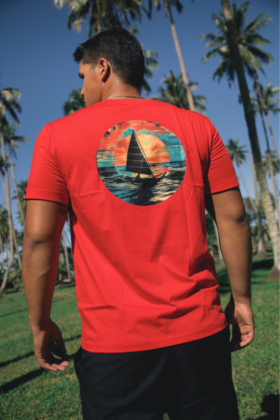 T-shirt - Mata'ita'i - Rouge - DYNASTY TAHITI