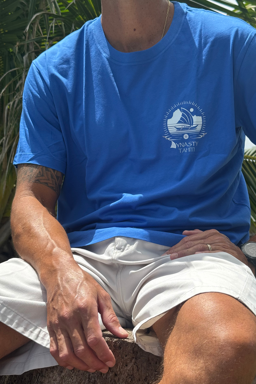 T-shirt - Tapati Va'a - Bleu - DYNASTY TAHITI