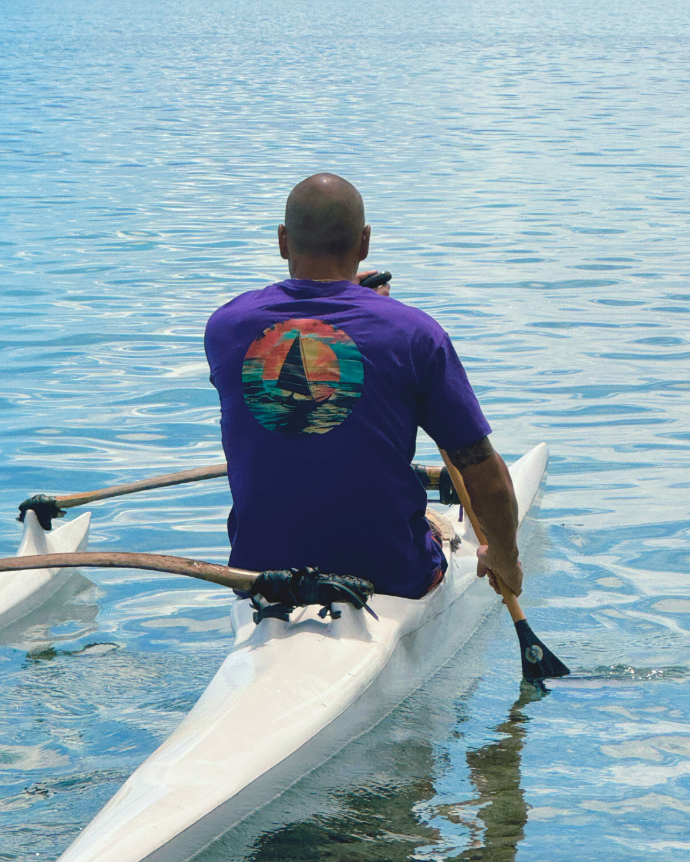 T-shirt polynésien va'a - Mixte - Mata'ita'i Purple