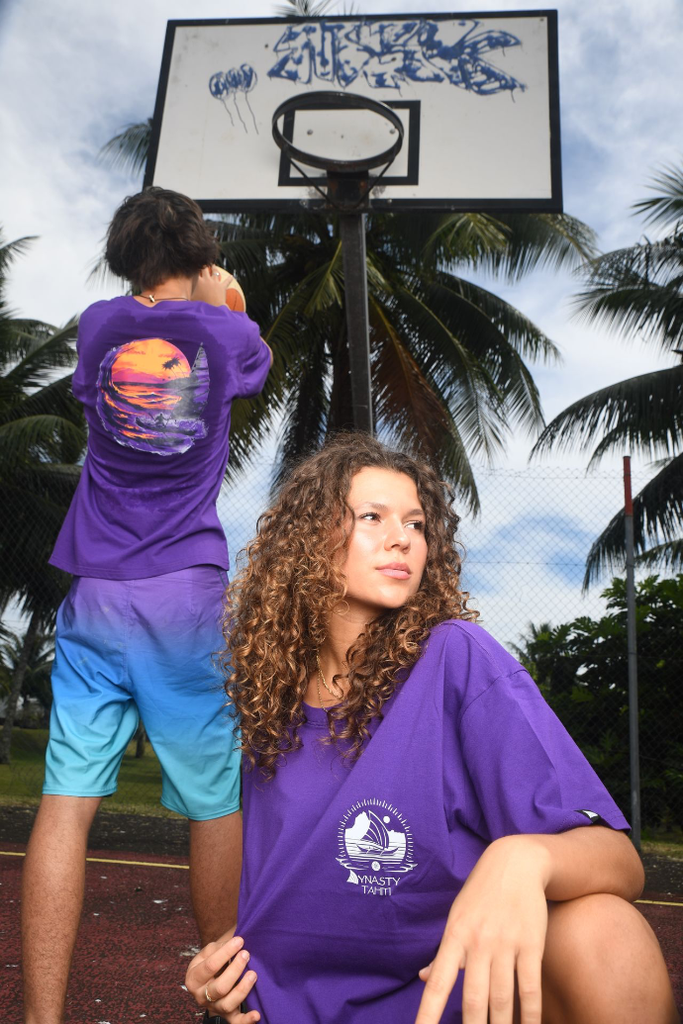 T-shirt polynésien va'a - Mixte - Aito Va'a Purple