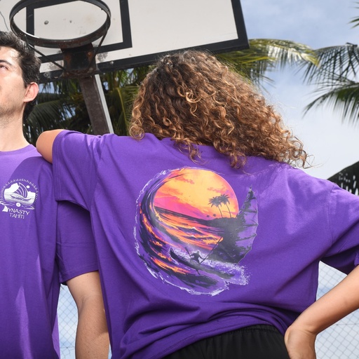 T-shirt polynésien va'a - Mixte - Aito Va'a Purple