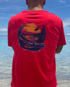 ﻿T-shirt Rouge Polynésien - va'a - Mixte - Aito Va'a - 2XL/3XL - 100% Coton﻿