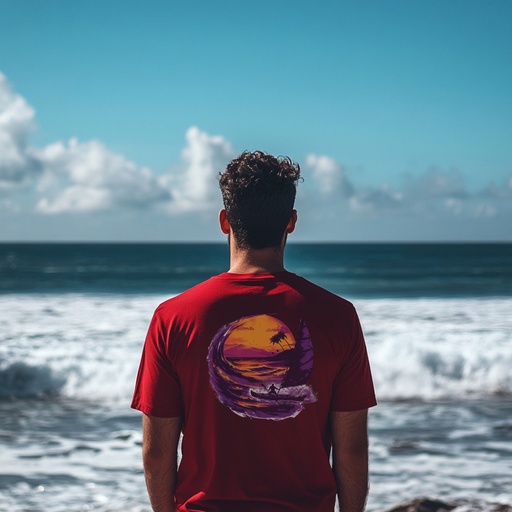 T-Shirt Aito Va'a Rouge Grandes tailles