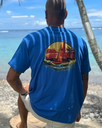 T-shirt polynésien surfwear - Tapati Va'a - Bleu - 2XL/3XL - 100% Coton - Chillmood 