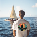T-shirt polynésien va'a - Mixte- Mata'ita'i - Blanc, Noir, Bleu Marine
